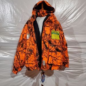 NWT Remington Orange Camo Parka Coat Sz XXL